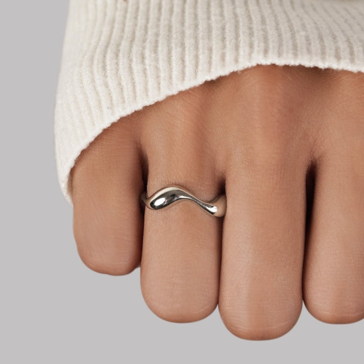 Bague vague en argent