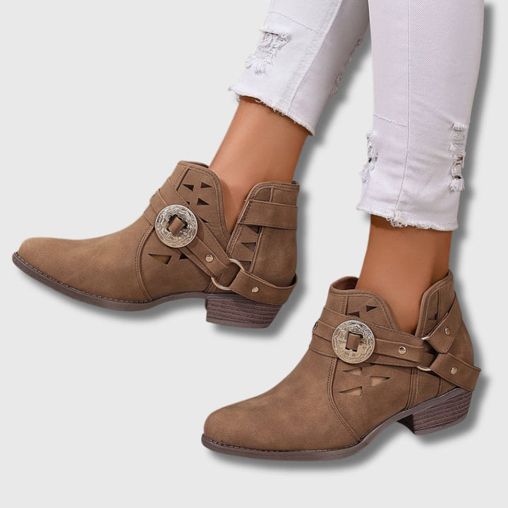 Clara™ | Bottines Femme Western Chic