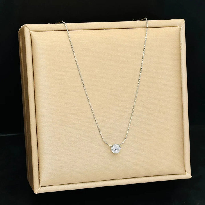 Collier en pierres de moissanite Cléa
